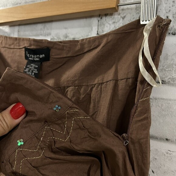 Persaman New York A-Line‎ Brown Skirt Size 8 - Picture 6 of 11